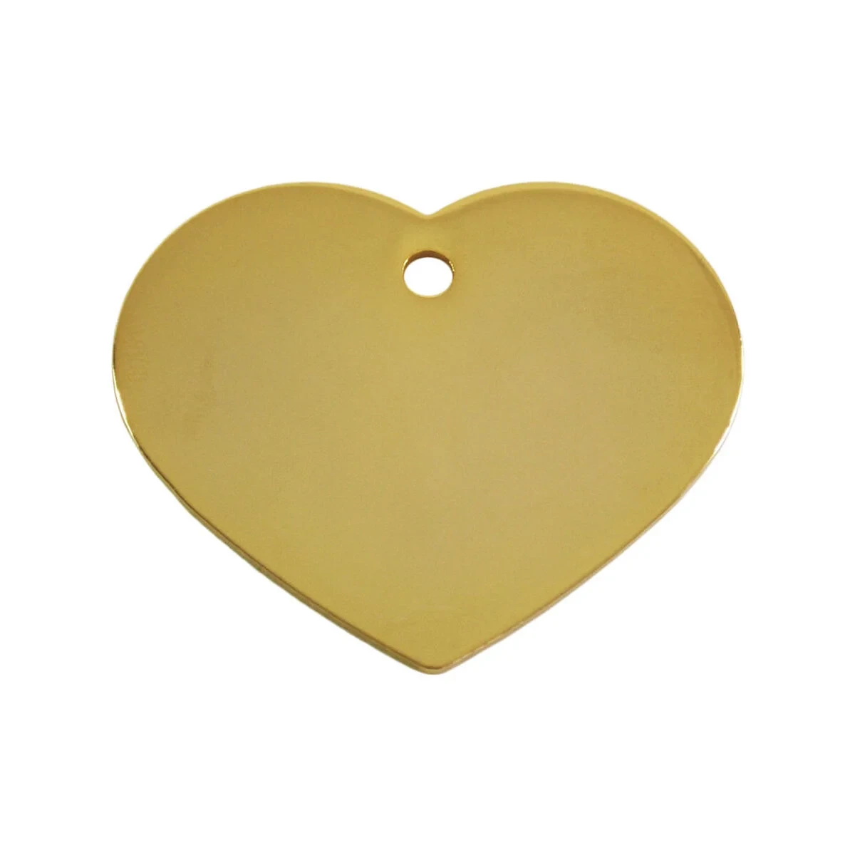 Placa identificativa para collar Imarc Heart Amarillo Dorado
