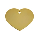 Placa identificativa para collar Imarc Heart Amarillo Dorado