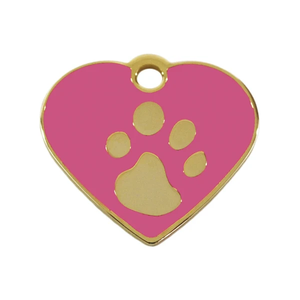 Placa identificativa para collar Imarc Heart Rosa Dorado