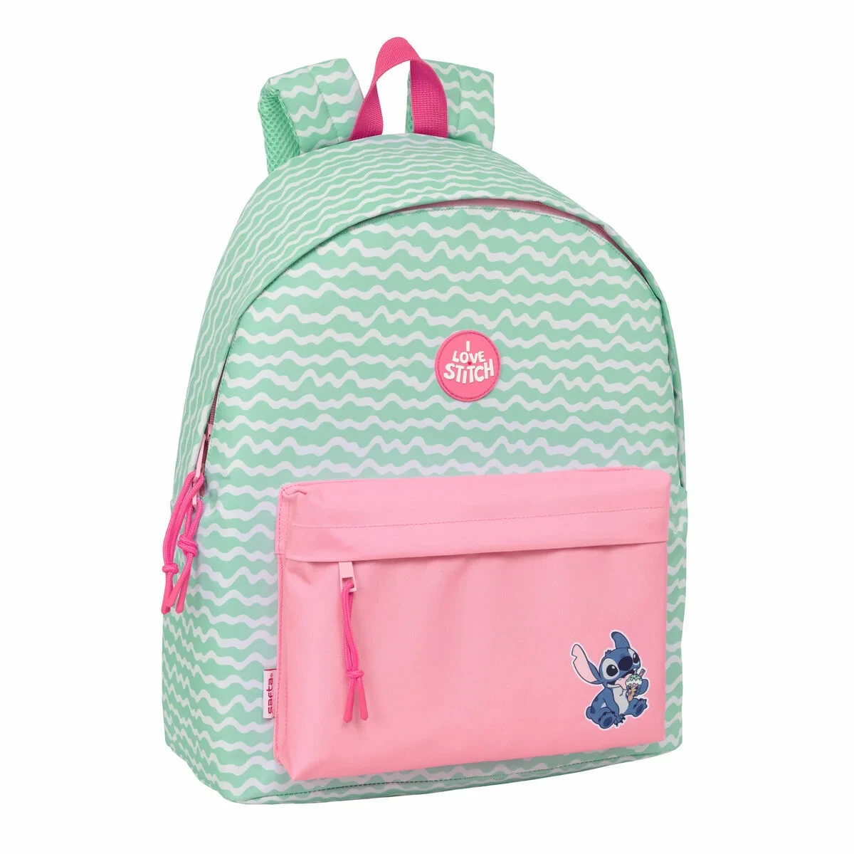 Mochila Escolar Lilo & Stitch Ice cream Rosa 33 x 42 x 15 cm