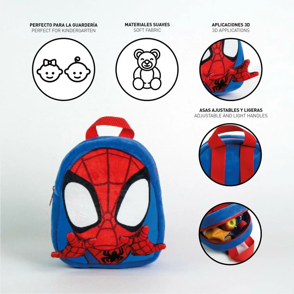 Mochila Infantil Spidey Azul