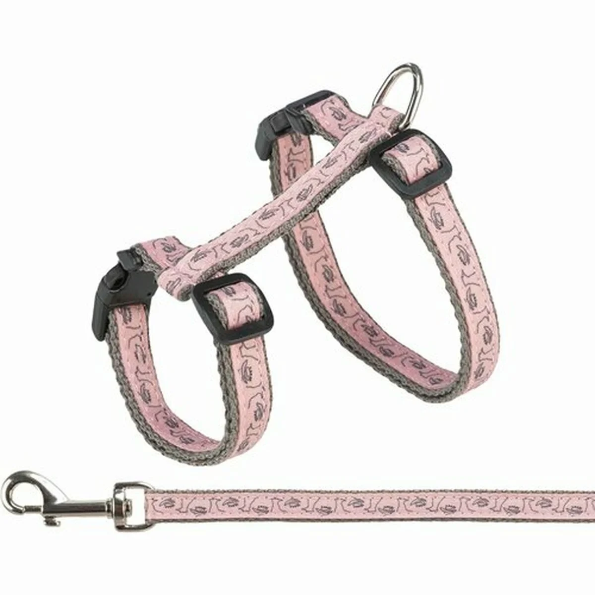 Arnés para Gato Trixie Gris Rosa 27-45 cm