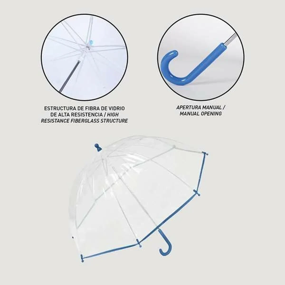 Paraguas Burbuja Minnie Mouse 2400-0512 Rojo 100 % POE 45 cm