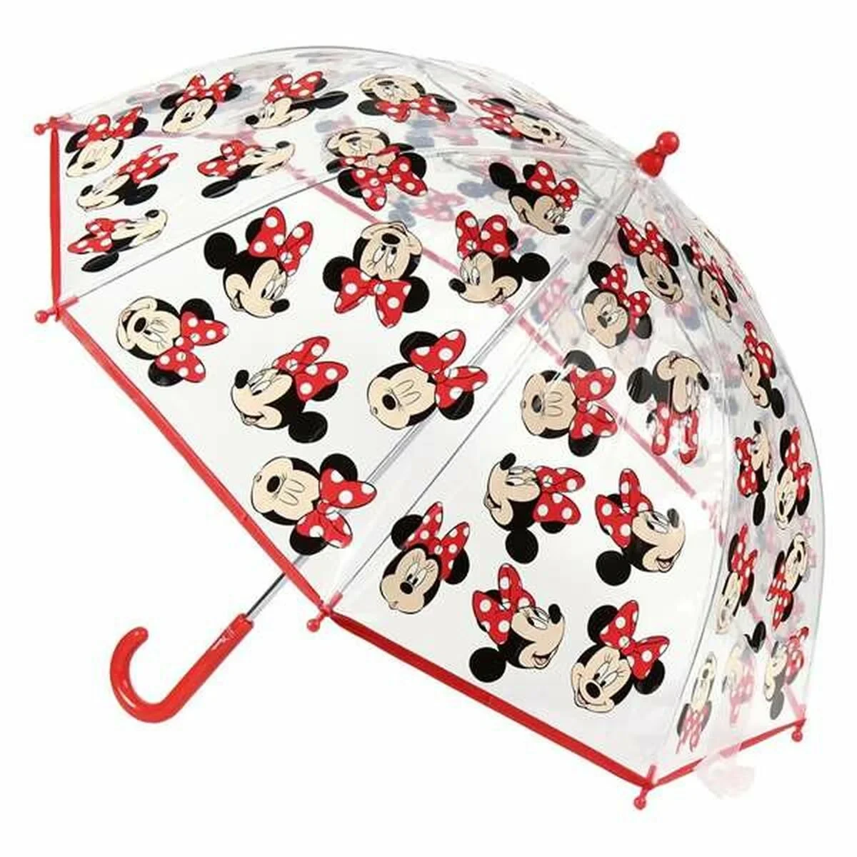 Paraguas Burbuja Minnie Mouse 2400-0512 Rojo 100 % POE 45 cm
