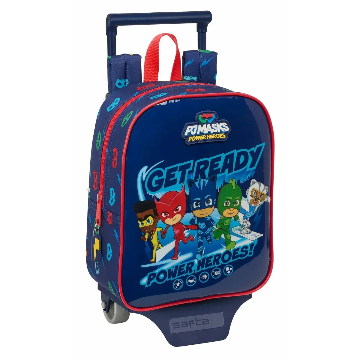 Mochila Escolar con Ruedas PJ Masks Ready 22 x 27 x 10 cm