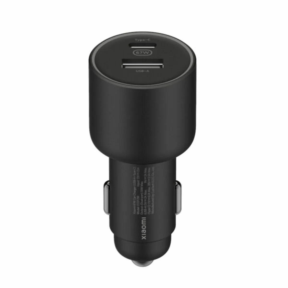 Cargador de Coche USB Universal + Cable USB-C Xiaomi 67W Negro 55 W