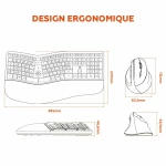 Teclado y Ratón Mobility Lab Ergo C30W Negro