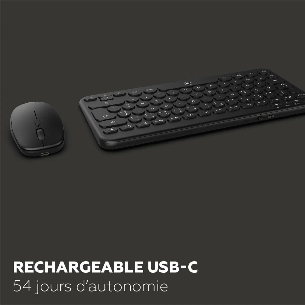 Teclado y Ratón Mobility Lab CP420W Mini Negro AZERTY
