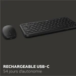 Teclado y Ratón Mobility Lab CP420W Mini Negro AZERTY