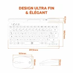 Teclado y Ratón Mobility Lab CP420W Mini Negro AZERTY