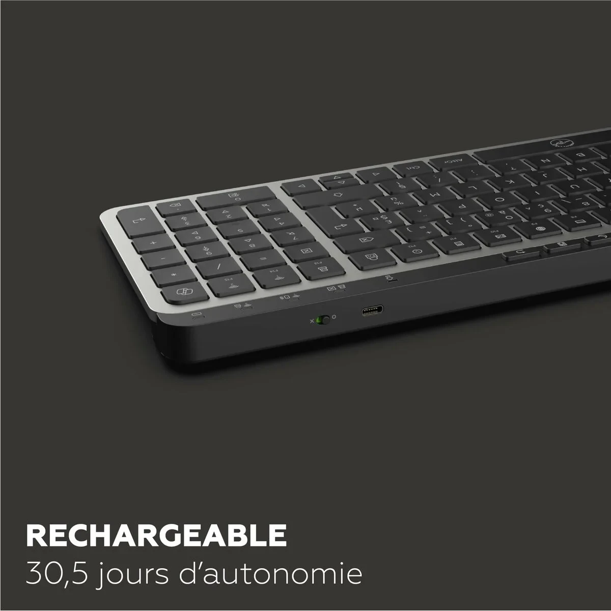 Teclado Mobility Lab KP450W Compact Negro Gris