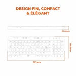 Teclado Mobility Lab KP450W Compact Negro Gris