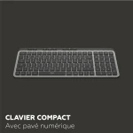 Teclado Mobility Lab KP450W Compact Negro Gris
