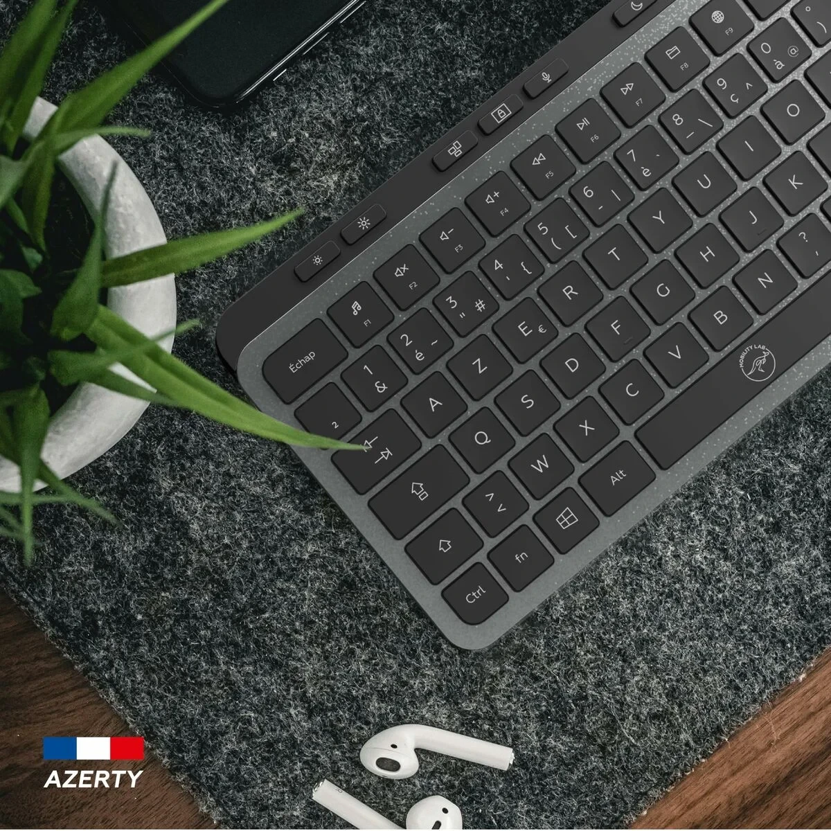 Teclado Mobility Lab KP450W Compact Negro Gris