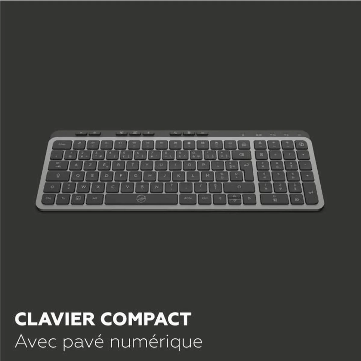 Teclado Mobility Lab KP450W Compact Negro Gris