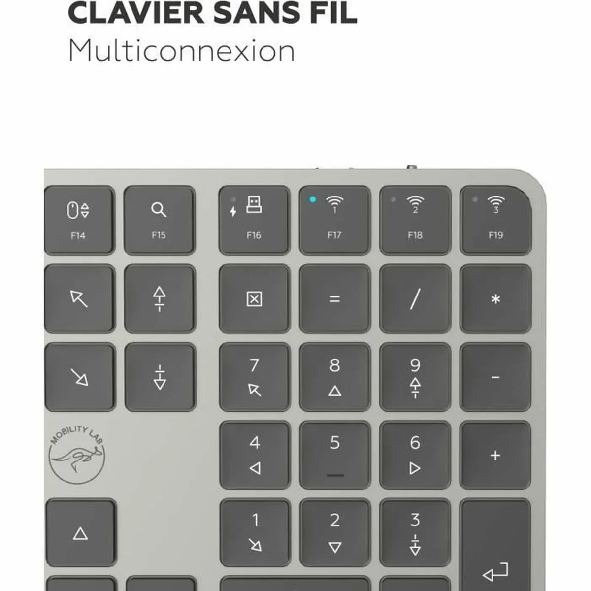 Teclado Mobility Lab KP430W Gris