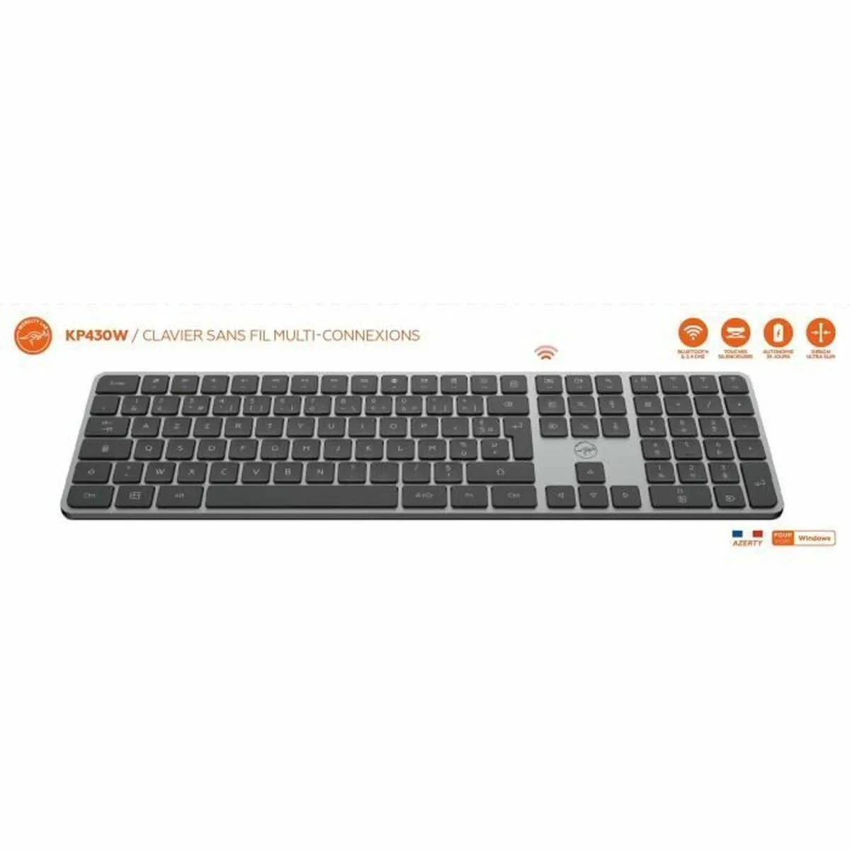Teclado Mobility Lab KP430W Gris