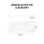 Teclado Mobility Lab KMP2000W Mini Blanco