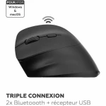 Ratón Mobility Lab ERGO M30W LEFT Negro Vertical