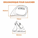 Ratón Mobility Lab ERGO M30W LEFT Negro Vertical