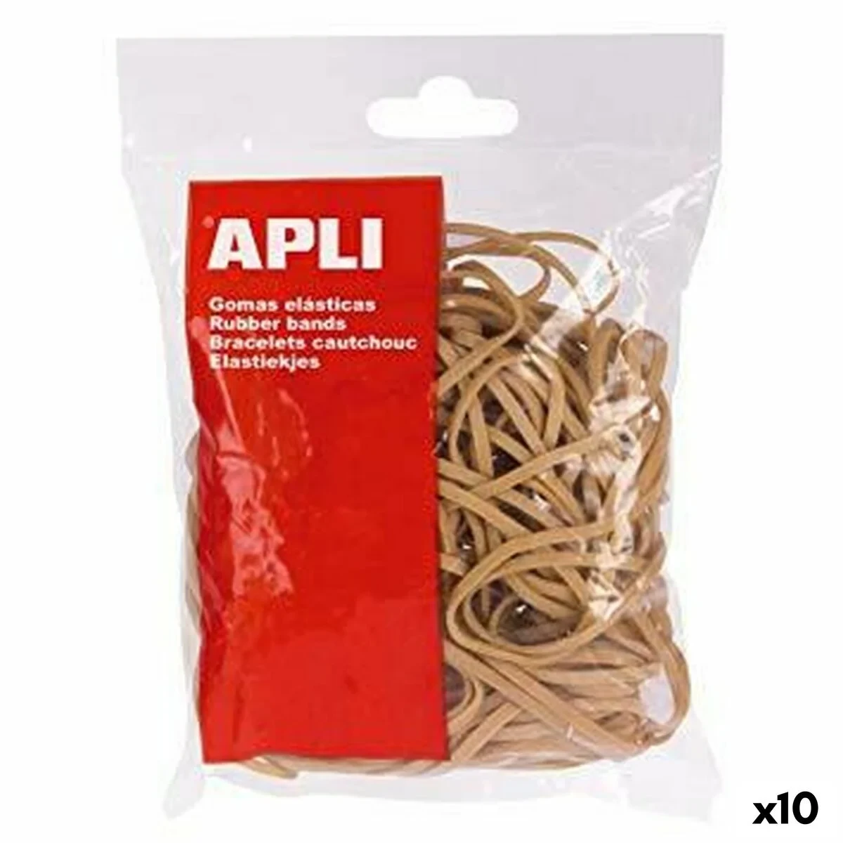 Gomas elásticas Apli Marrón 100 x 2 mm 1 kg (10 Unidades)