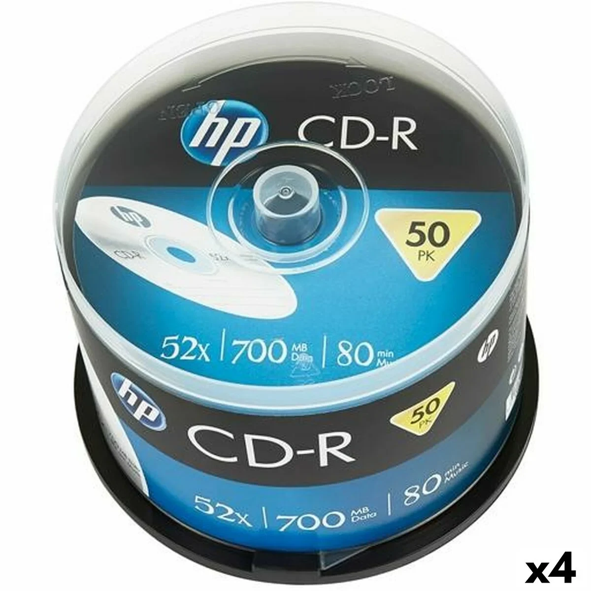 CD-R HP 700 MB 52x (4 Unidades)
