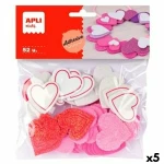 Goma Eva Apli Multicolor Goma Eva Corazones (52 Piezas) (5 Unidades)