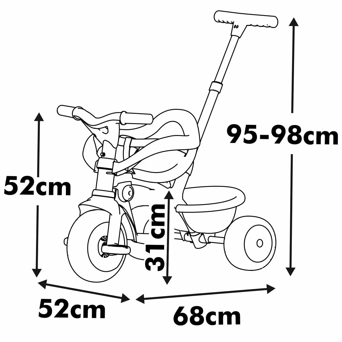 Triciclo Smoby Be Move Confort Beige