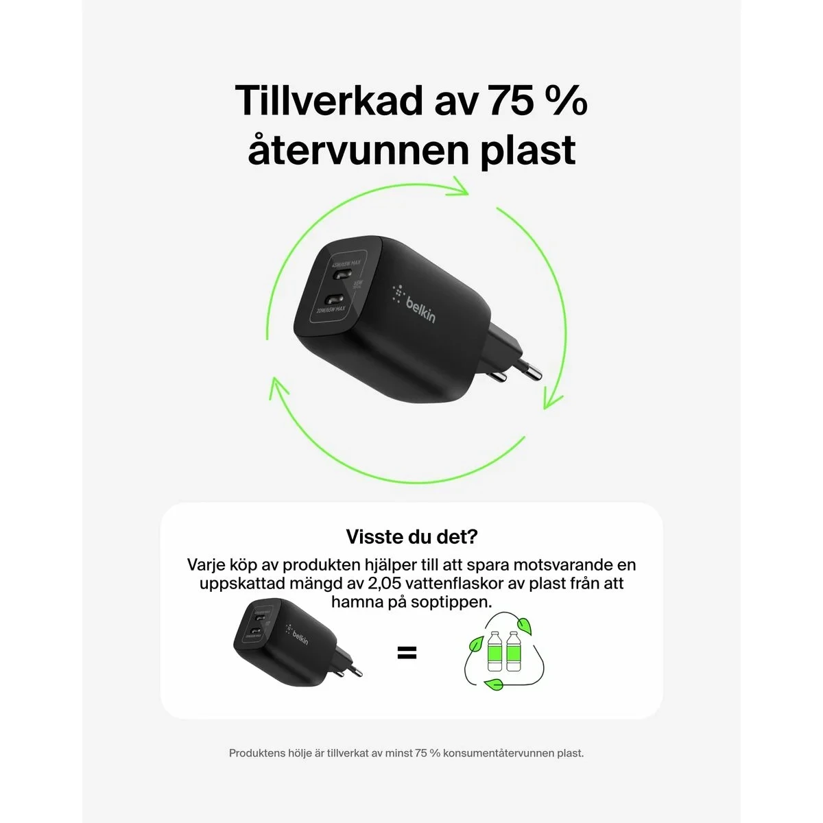 Cable USB a Lightning Belkin ENA007KQBK Negro