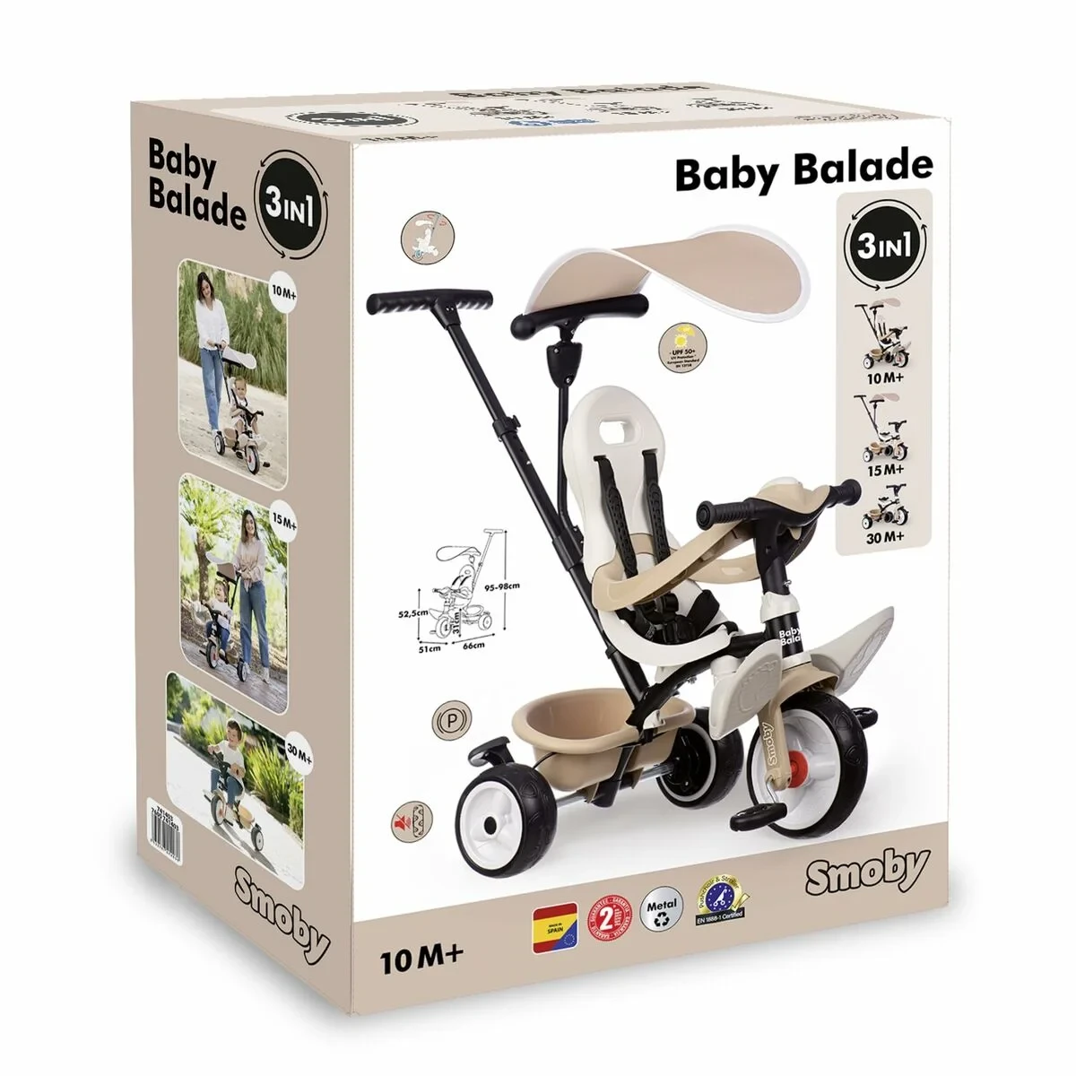 Triciclo Smoby Beige