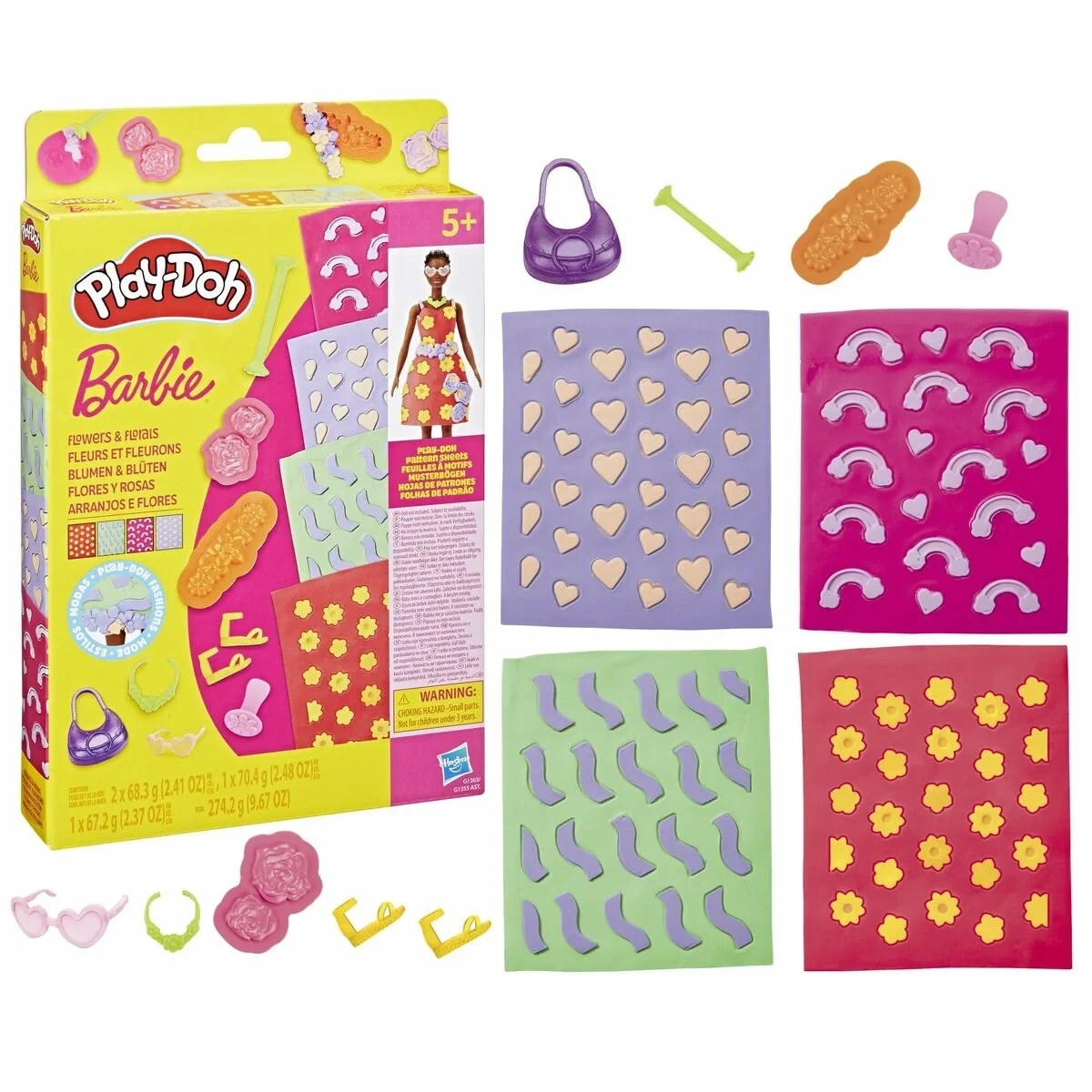 Juego de Plastilina Play-Doh Barbie FLowers & Florals Multicolor