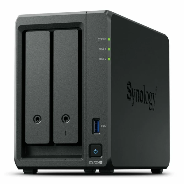 Almacenamiento en Red NAS Synology DS725+ Negro AMD Ryzen R1600