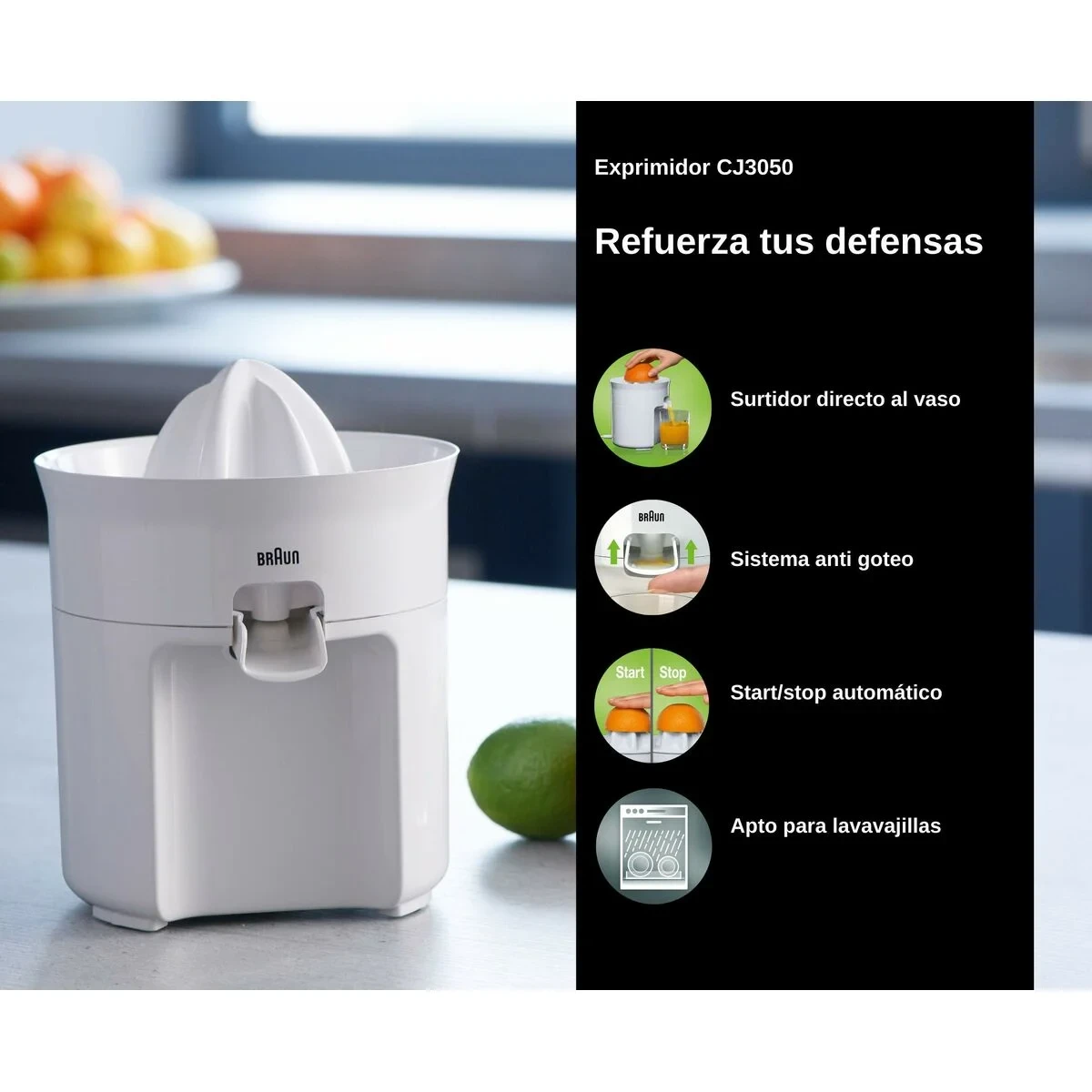 Exprimidor Eléctrico Braun CJ 3050 60 W Blanco
