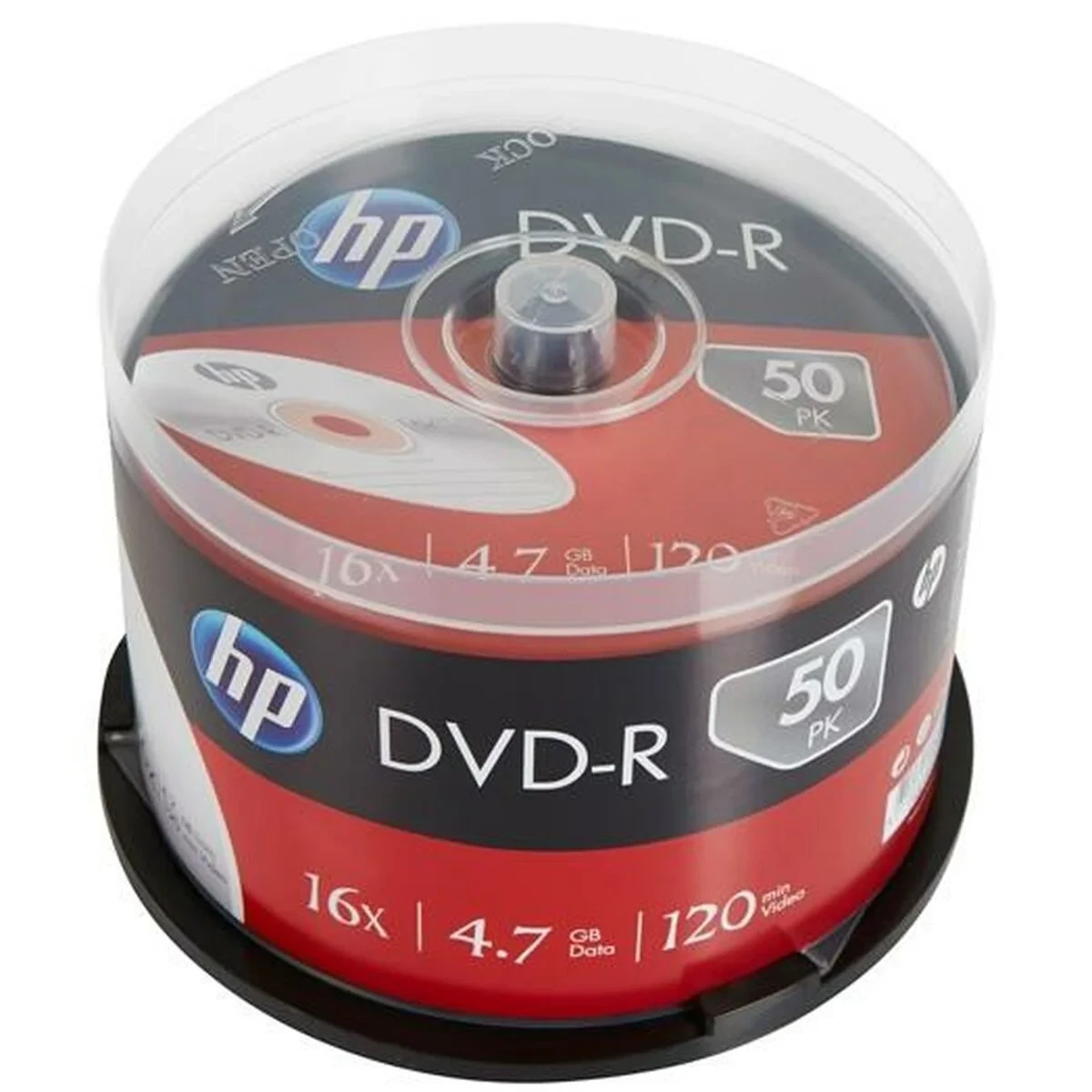DVD-R HP 4,7 GB 16x 50 Piezas (4 Unidades)