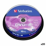 DVD+R Verbatim 4,7 GB 16x 10 Piezas (20 Unidades)