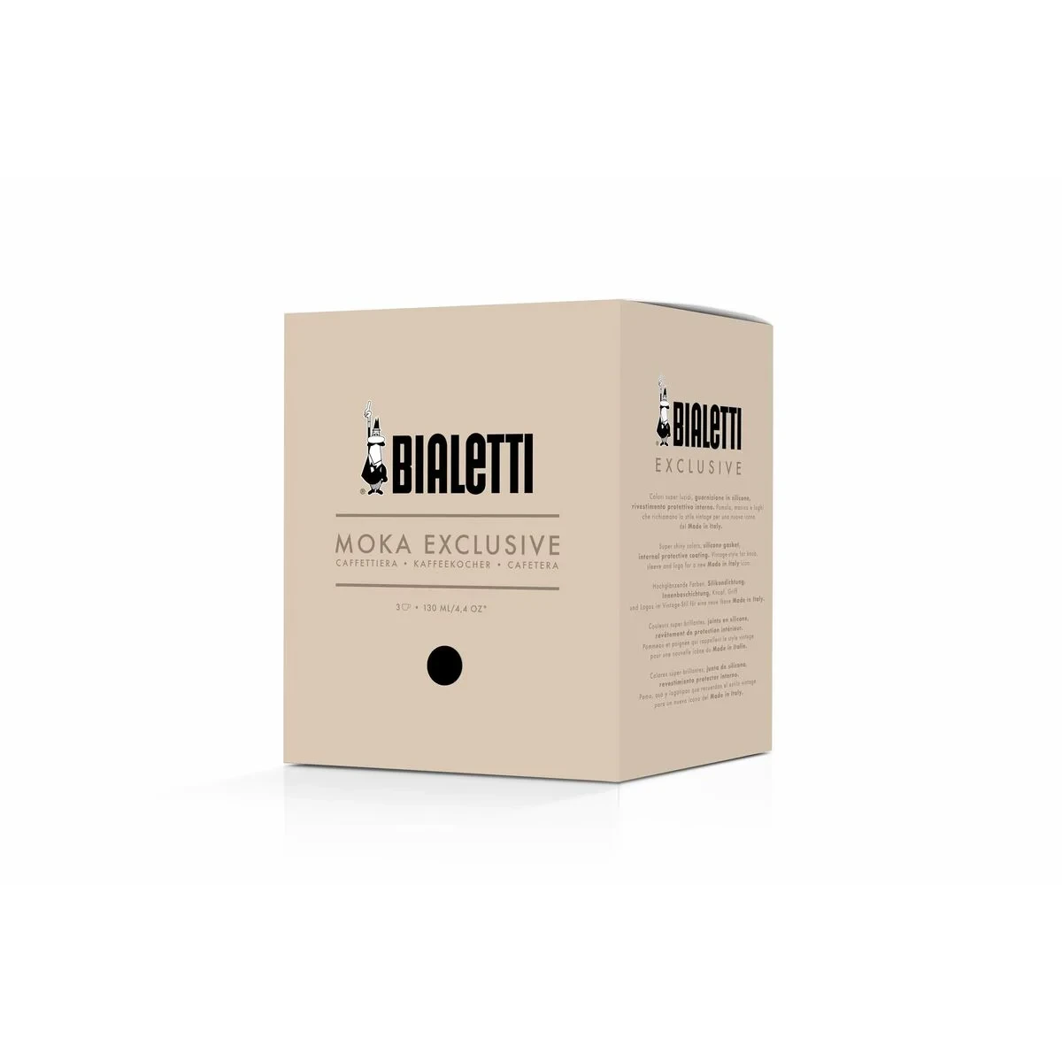 Cafetera Italiana Bialetti MOKA EXCLUSIVE Negro Aluminio 3 Tazas