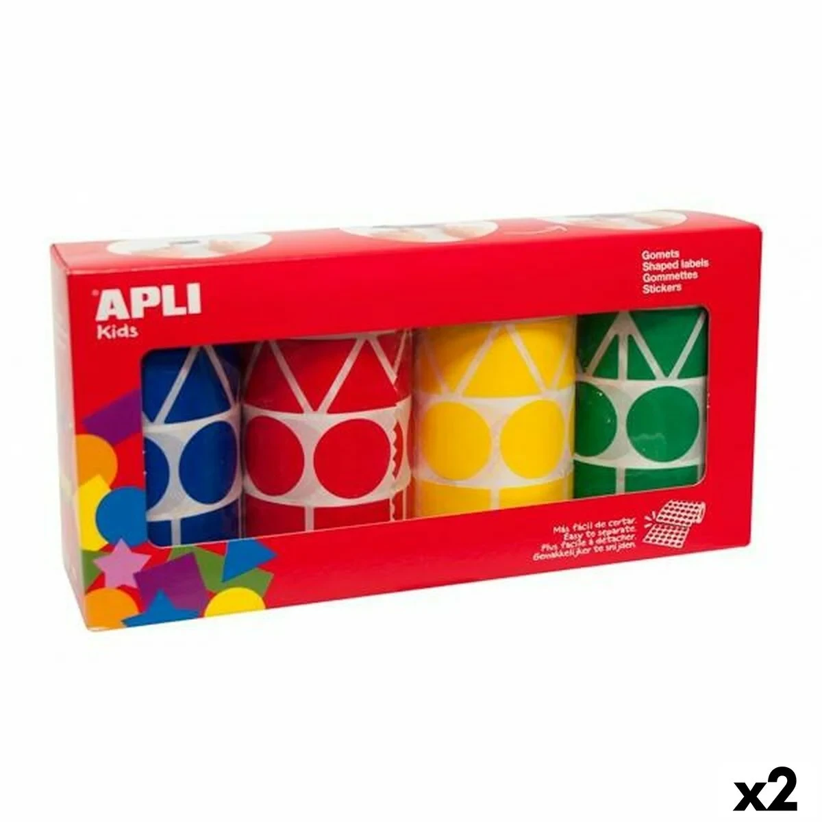 Pegatinas Apli Gomets Multicolor Geométrico 4 Piezas (2 Unidades)