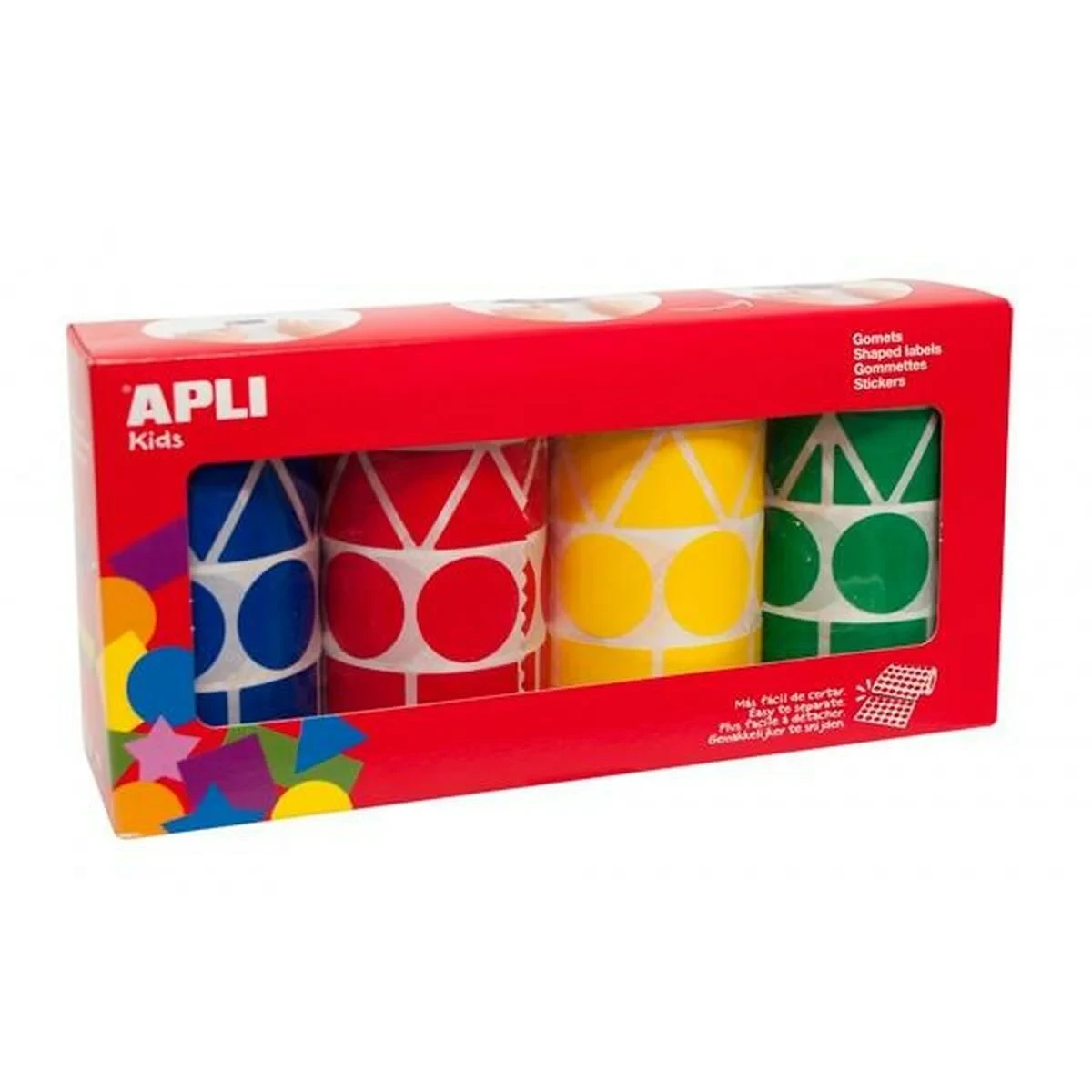 Pegatinas Apli Gomets Multicolor Geométrico 4 Piezas (2 Unidades)