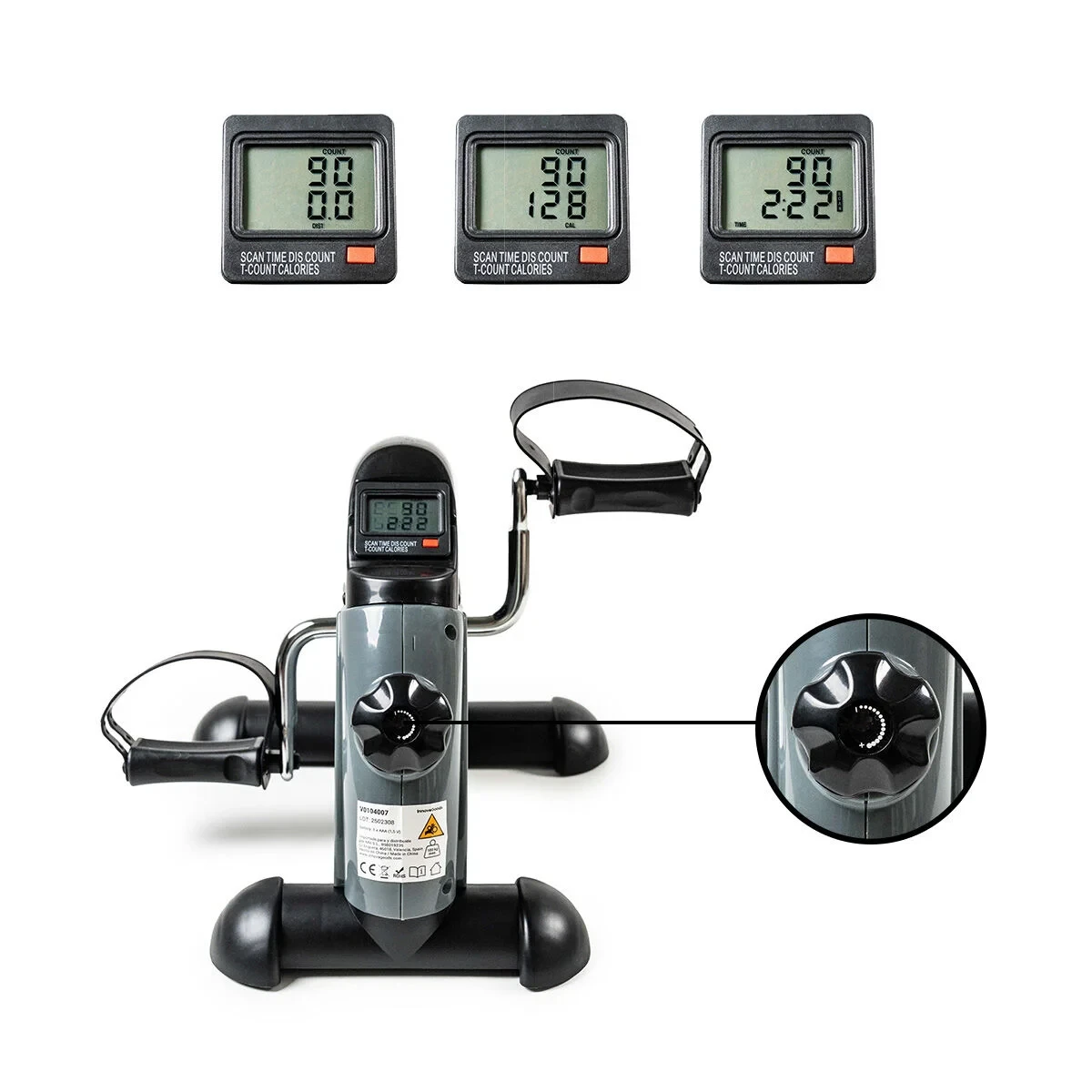 Pedaleador Estático para Piernas y Brazos con Esterilla Velora 2100 InnovaGoods