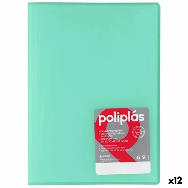 Carpeta Clasificadora Grafoplas POLIPLÁS Verde A4 (12 Unidades)