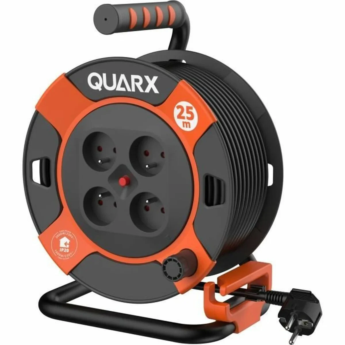Cable alargador QUARX H05VV-F Negro 25 m