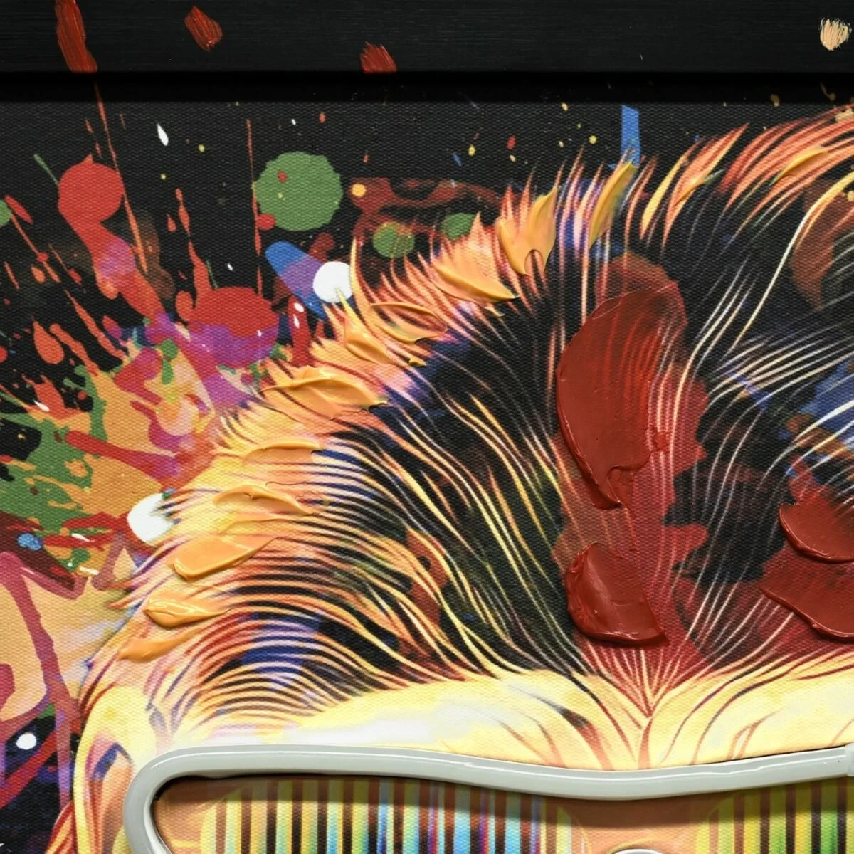 Cuadro con LED Home ESPRIT Negro Moderno 93 X 3 X 63 CM (2 Unidades)