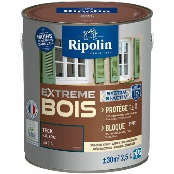 Pintura Ripolin Marrón Satinado 2,5 L