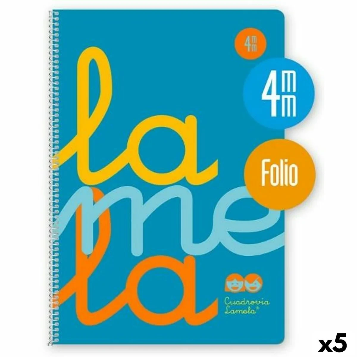Libreta de Anillas Lamela Azul Din A4 80 Hojas (5 Unidades)