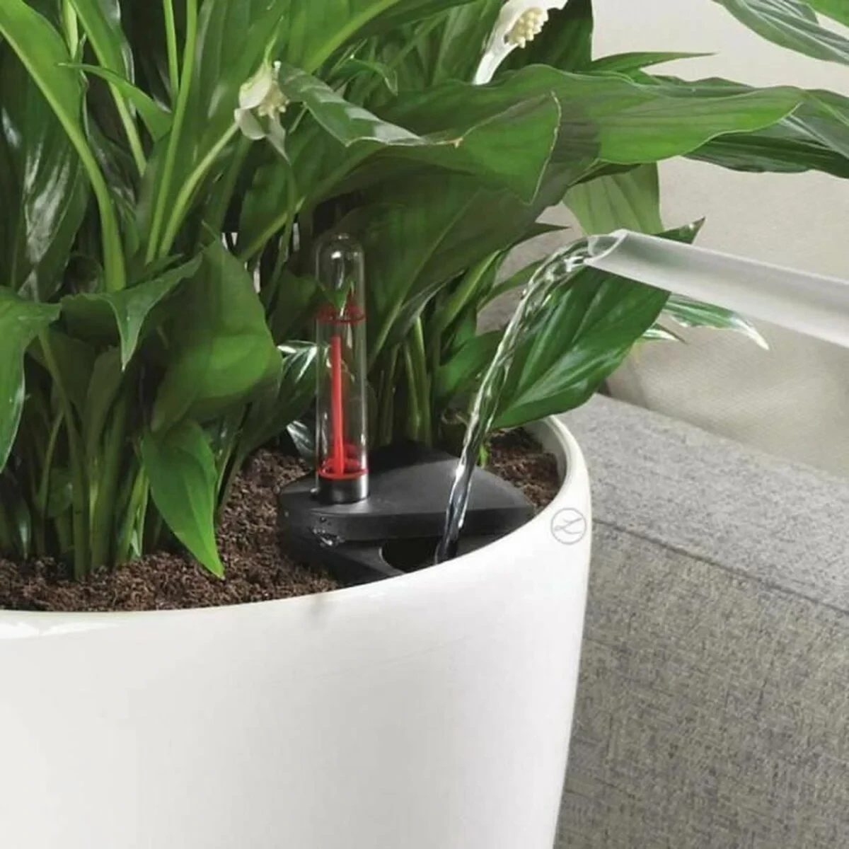 Maceta Lechuza Blanco Polipropileno Redondo