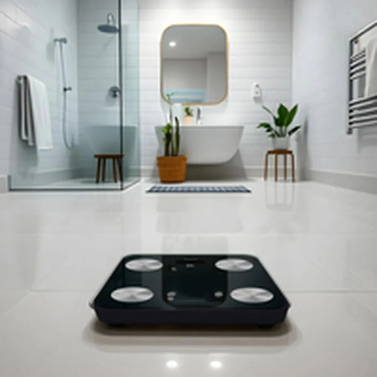 Báscula Digital de Baño JATA HBAS1155 Negro Vidrio Cristal Templado 180 kg