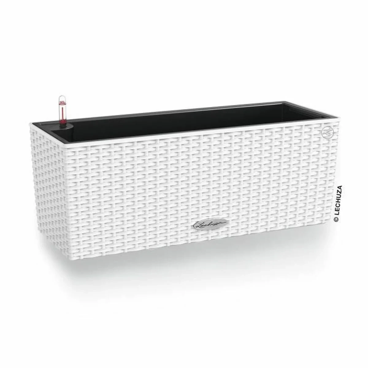 Maceta Lechuza Blanco Negro Polipropileno