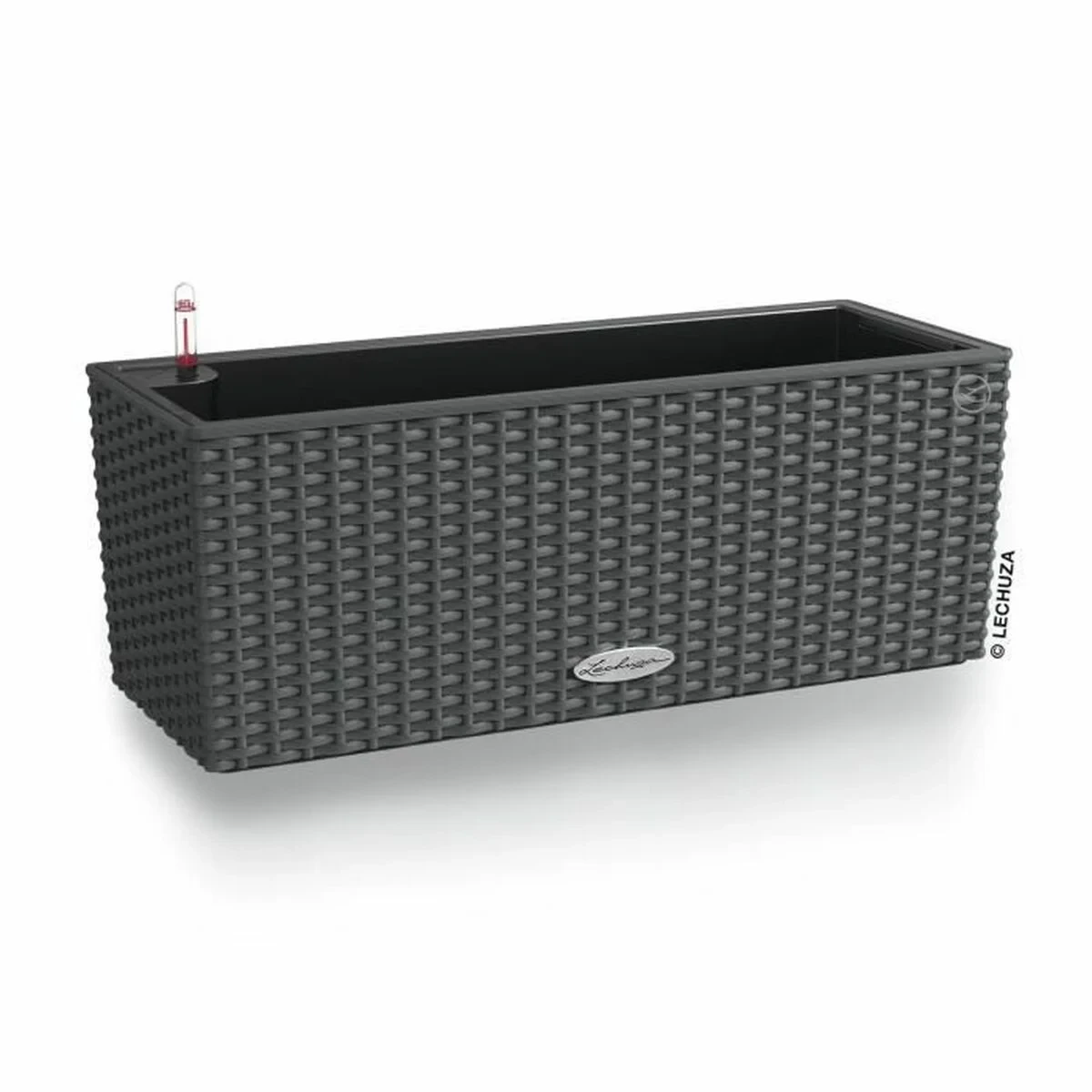 Maceta Lechuza Negro Gris Polipropileno