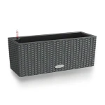 Maceta Lechuza Negro Gris Polipropileno