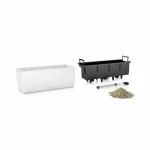 Maceta Lechuza Negro Gris Polipropileno